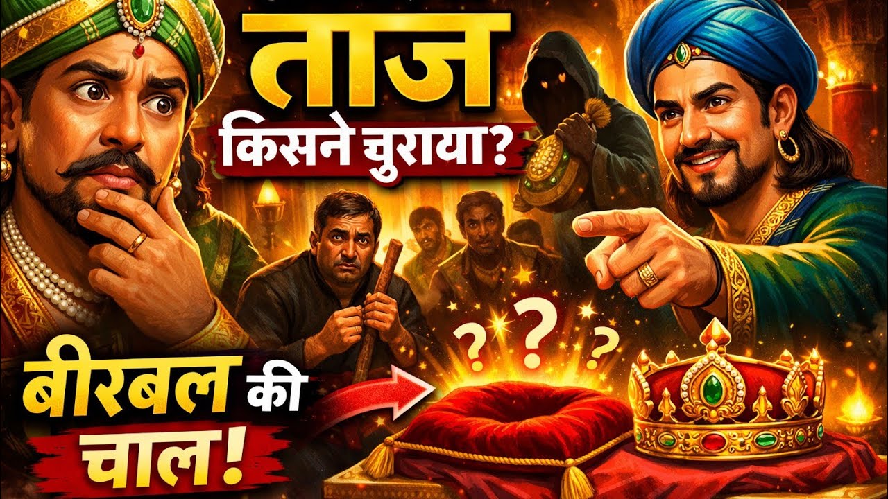अकबर का ताज किसने चुराया? | बीरबल की चौंकाने वाली चाल 😱 #AkbarBirbal#ताज_की_चोरी#AkbarBirbalStory