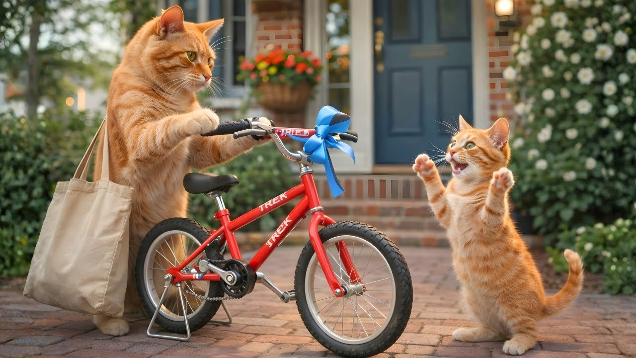 Mama Cat Teaches Her Kittens a Life Lesson 🐾