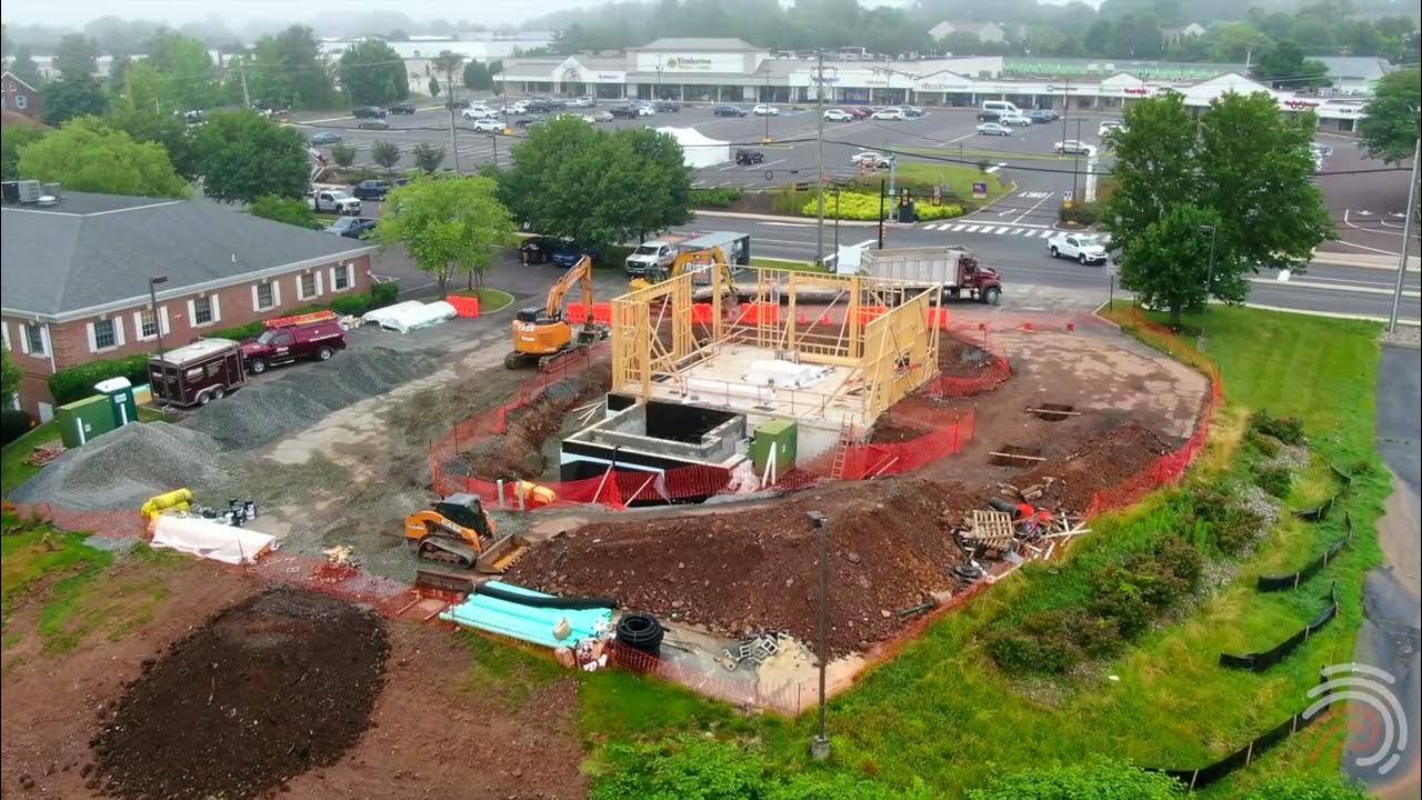The framing is up at Phoenixville Federal Bank & Trust In Collegeville