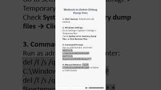 How to Safely Delete Debug Dump Files in Windows #debug #windows