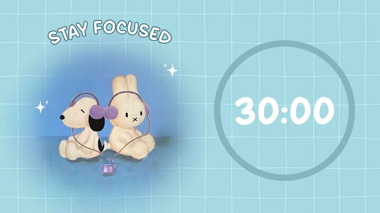 🎧 Study with Me | Snoopy and Miffy with Music | 30/5 Timer | Chill Lo-fi 🎶 | 4 Hour Focus Session