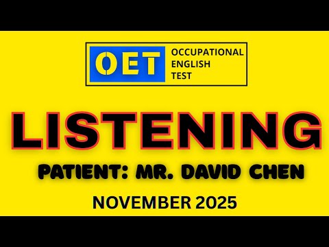 Oet Listening Sample For Nurses | Oet 2.0 Listening Practice 2025 | Oet 2.0 Online Classroom