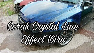 Effect Corak Crystal Line Biru