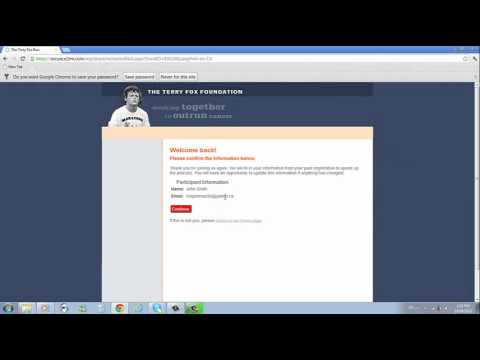 2012 How to reregister as an online fundraiser video