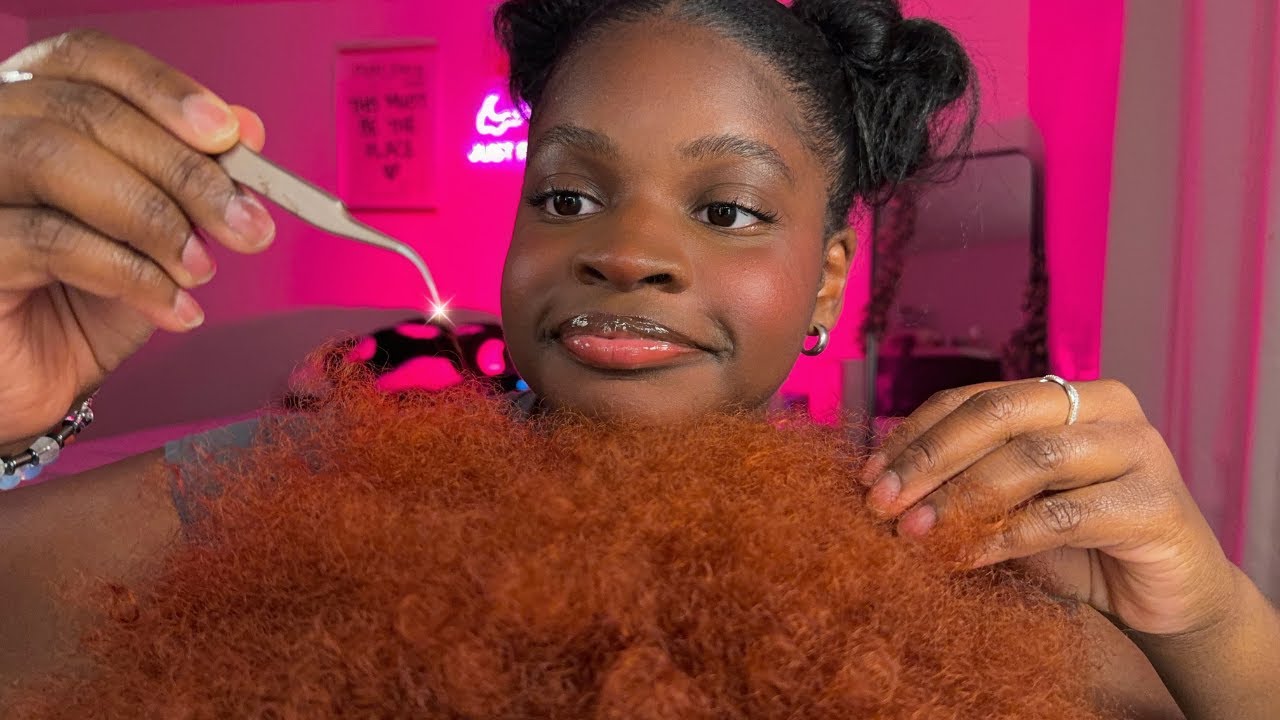 ASMR Relaxing Scalp Plucking & Massage 💆🏾‍♀️