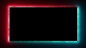 Neon Light Border | Frames Template Video | Glowing Frame Black Screen | Background Loop #17