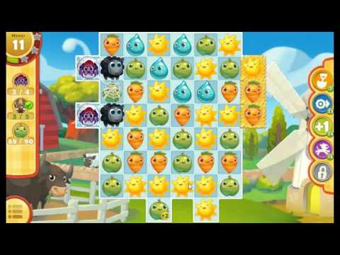 Farm Heroes Saga Level 1222 with NO Companions and NO Boosters