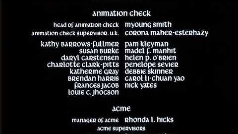 Quest for Camelot Ending Credits