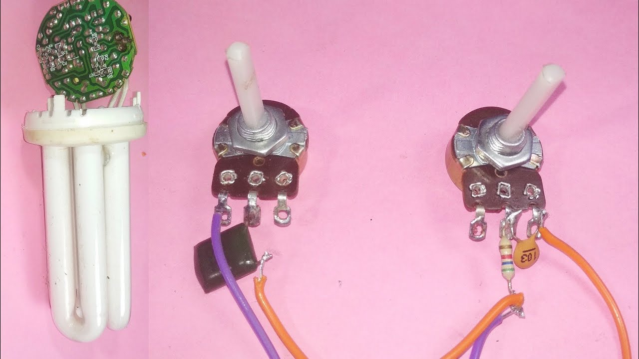 Simple Clear Treble Bass Volume Controller With Old CFL