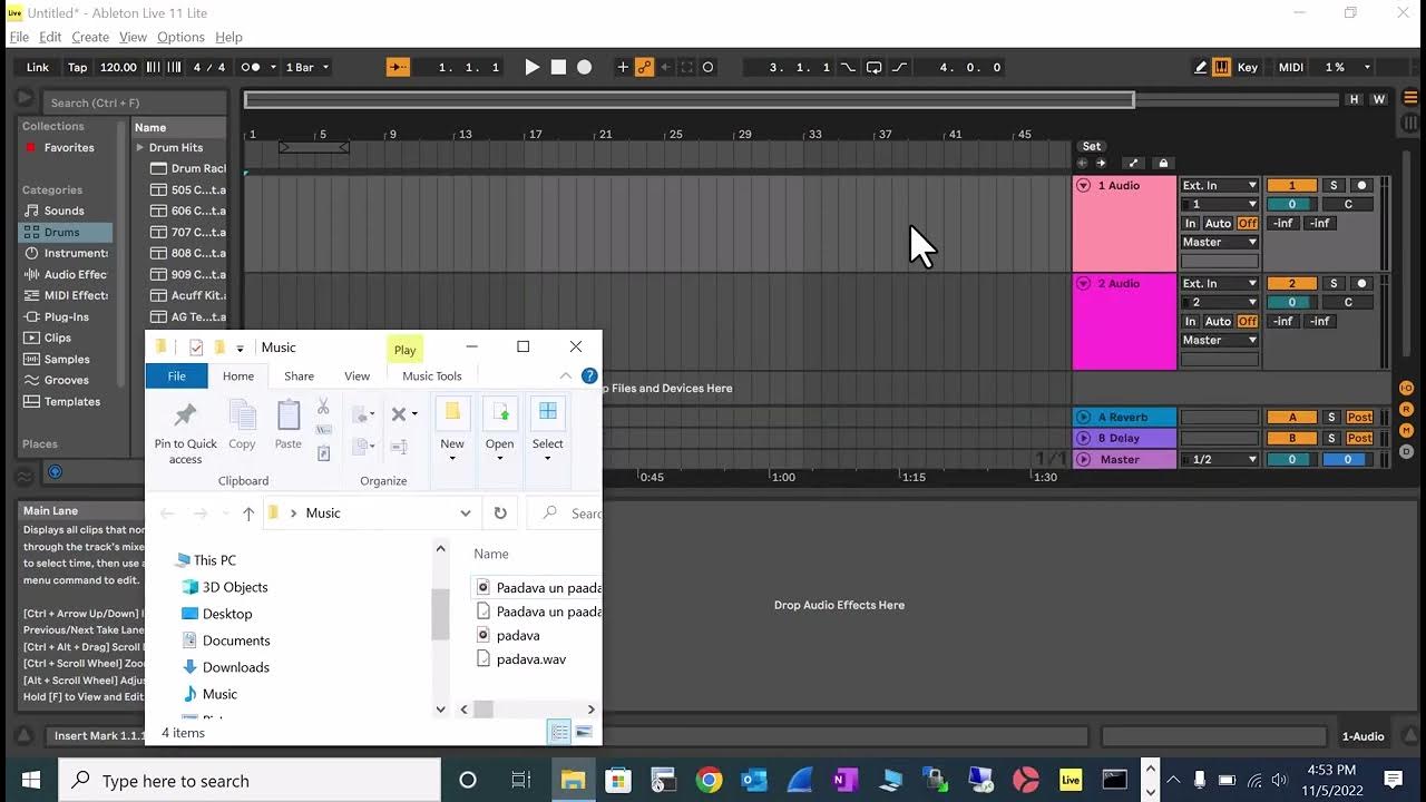 How to record two tracks in Ableton Live Import Karaoke Track and