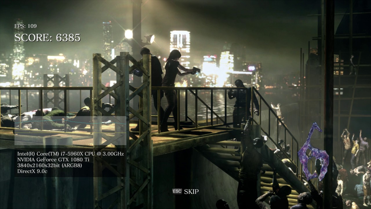 Resident Evil 6 Biohazard 6 Benchmark 4K Max Settings Nvidia GTX 1080