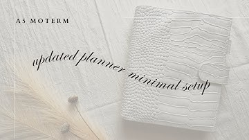 updated planner setup - A5 moterm rings | minimal & functional system