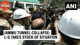 J&K L-G Manoj Sinha takes stock of situation in Jammu's Ramban after tunnel collapse