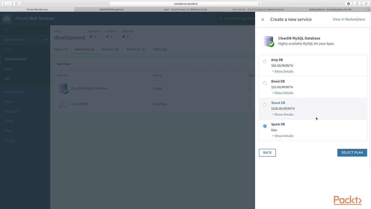 Learn Pivotal Cloud Foundry for Web Developer:Provision SQL DB from PCF ...