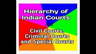 hierarchy of courts in India and civil courts, Criminal Courts and Special Courts