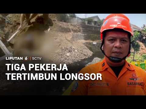 Tiga Pekerja Tertimbun Longsor Saat Bangun Talud di Sleman, Dua Orang Terluka | Liputan 6