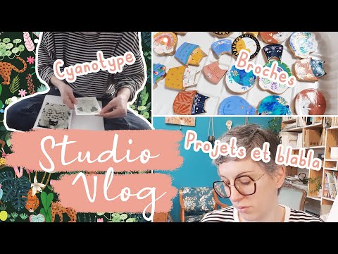 ART STUDIO VLOG : cyanotype, broche, projets, et tout s'arrange !