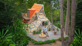 22 Year Old Girl Builds Stunning Forest House Alone Using Only Local Materials & No Heavy Tools!