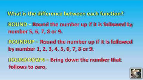 Round, Roundup and Rounddown FUNCTION in Excel