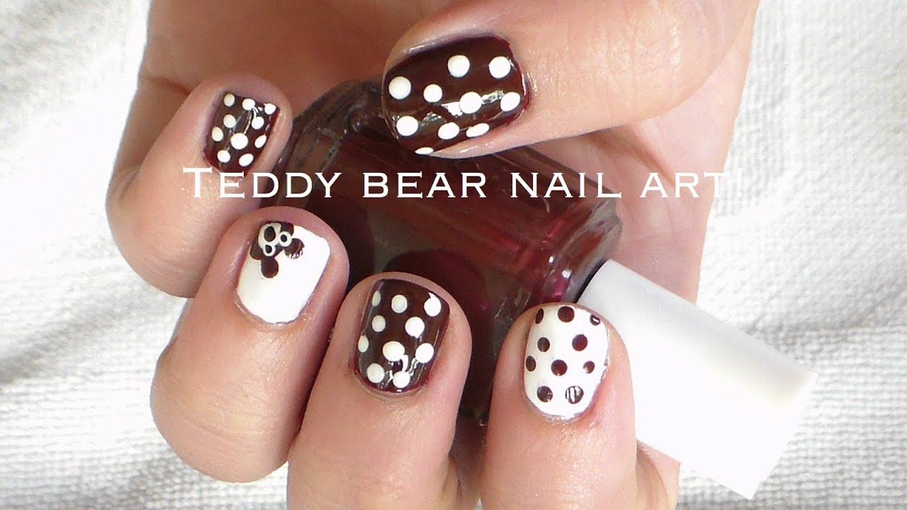 1. Cute Bear Nail Art Design - wide 6