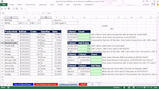 Office 2013 Class #37  Excel Basics 19  SUMIFS, COUNTIFS  Add & Count with Criteria Conditions