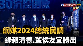 網媒2024總統民調 綠賴清德.藍侯友宜勝出－民視新聞