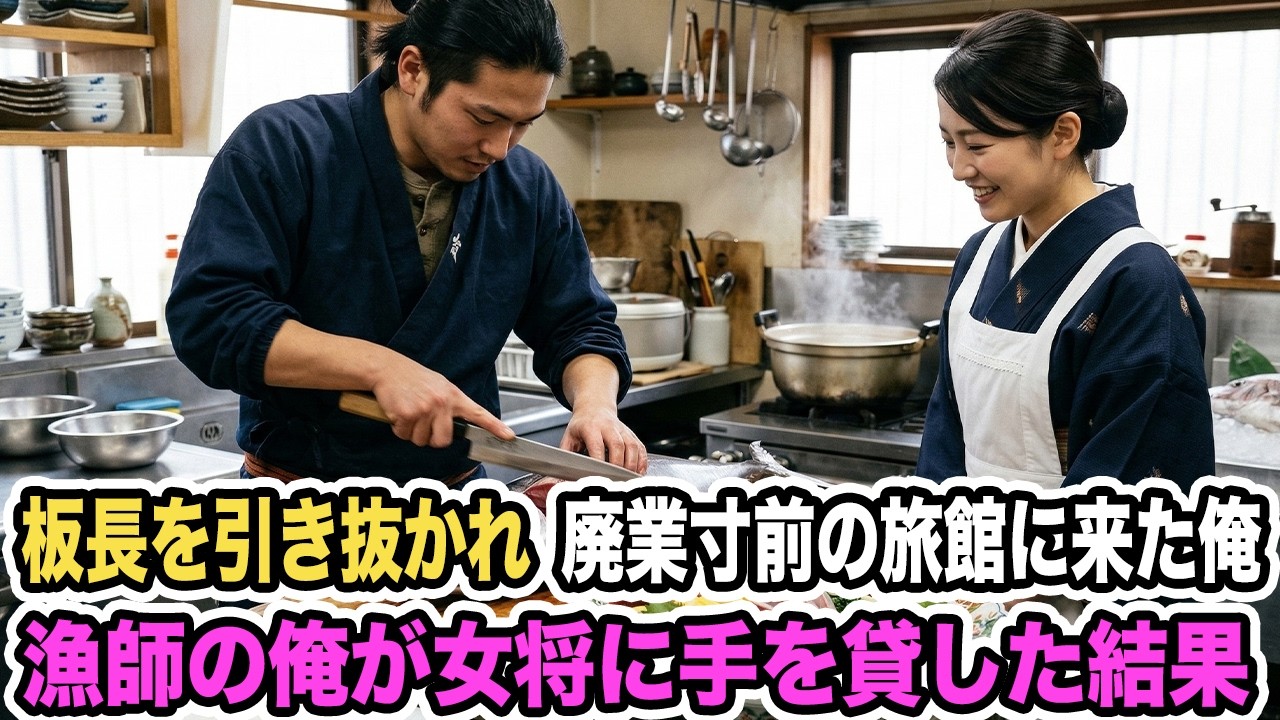 板長を引き抜かれ廃業寸前の旅館に来た俺。漁師の俺が女将に手を貸した結果【感動する話】