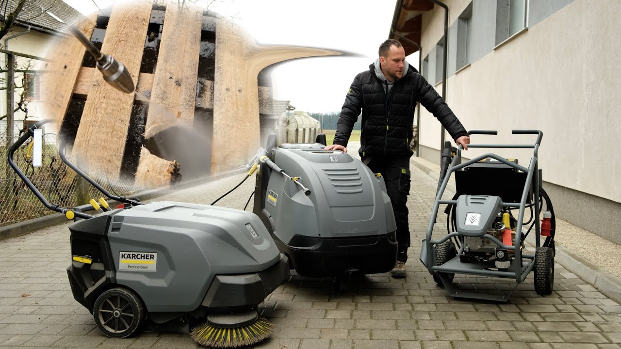 Čiščenje strojev in dvorišča (Kärcher profi kombo)