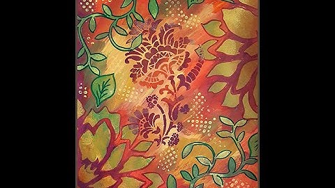 Easy Art Journal Page Tutorial for Beginners - Acrylic Paints And Stencils