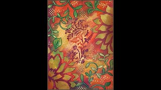 Easy Art Journal Page Tutorial for Beginners - Acrylic Paints And Stencils