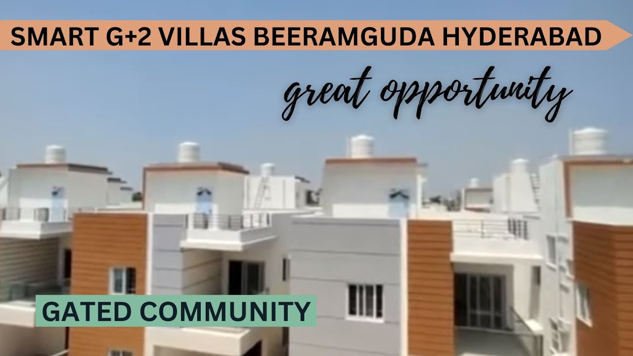 Best G+2 Villas For Sale In Beeramguda Hyderabad 📞8100293325 Big
