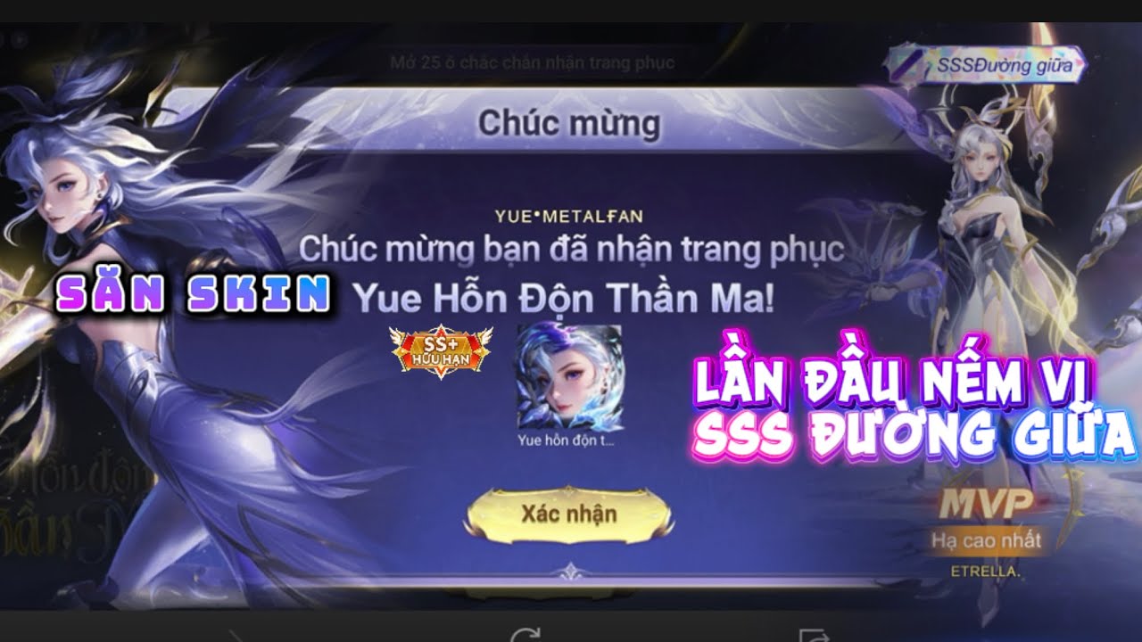 YUEBANFANS - Rước Skin Mới Về Cho Waifu, Lần Đầu Được SSS Đường Giữa Mà Cay Thật Sự