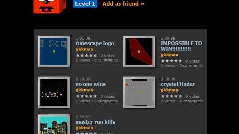 sploder games my account