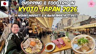 Street Food Tour at Nishiki Market &amp; Exploring Kawaramachi Street in Kyoto!🇯🇵🌸