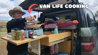 Living out of my SUV - Van Life Cooking - Hot Springs Edition -  #camping #vanlife #hondaelement