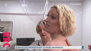 Steph McGovern @top off for breast screening, not revealing