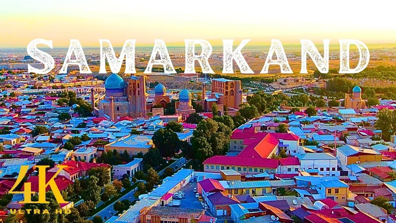 Samarkand Uzbekistan  4k ULTRA HD  Drone footage