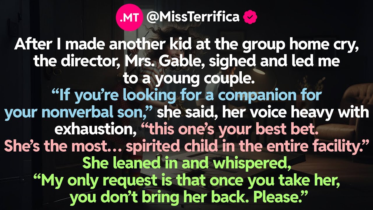 After I made another kid at the group home cry, the director, Mrs. Gable, sighed and led me...