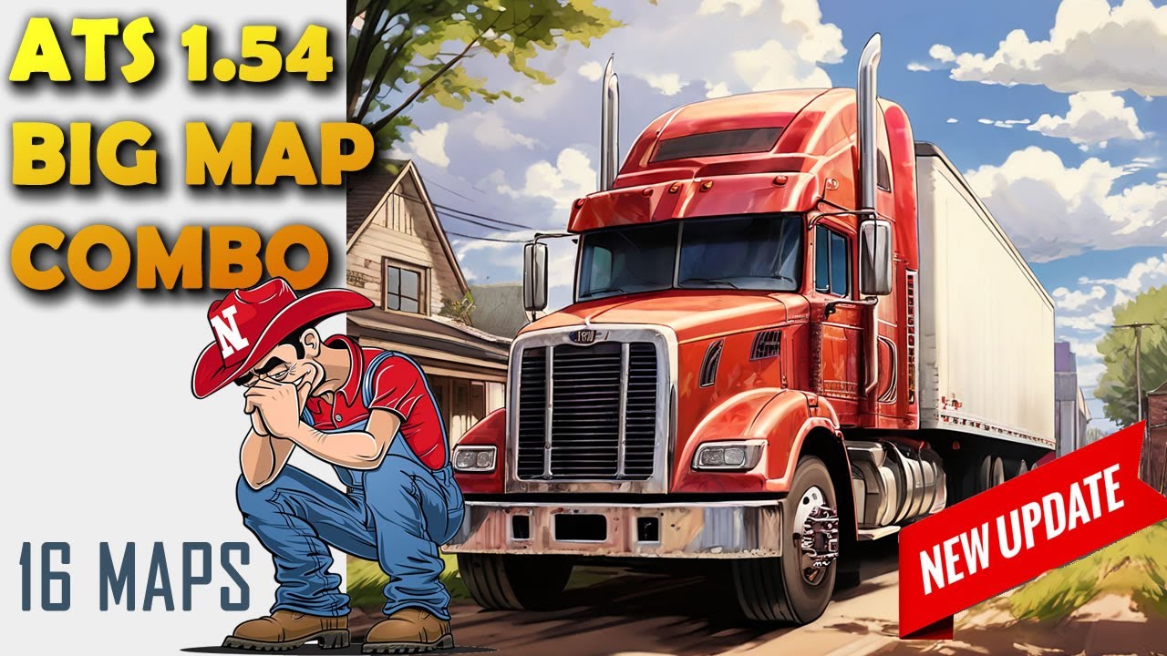 Big American Map Combo for ATS 1.54 with Missouri DLC in 2 minutes