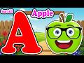 A for Apple ABC Phonics Song for Kids | Complete A to Z Alphabet Learning with Words &amp; Sounds