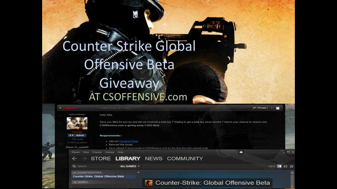 CounterStrike Global Offensive Beta Giveaway at CSOffensive.com