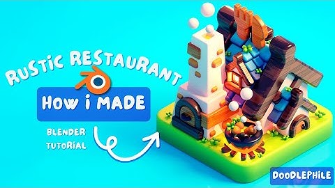 Rustic Restaurant Isometric Illustration - Blender Tutorial