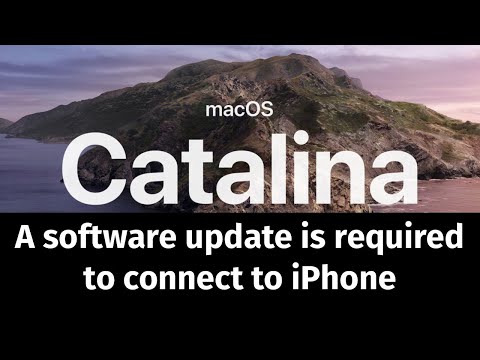 A software update is required to connect to iPhone | macOS Catalina