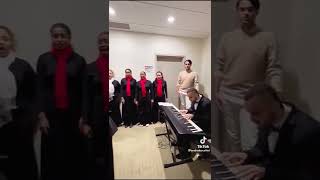 Andrea Bocelli, Matteo Bocelli &amp; Virginia Bocelli - Joy To The World - (Rehearsing With The Choir)