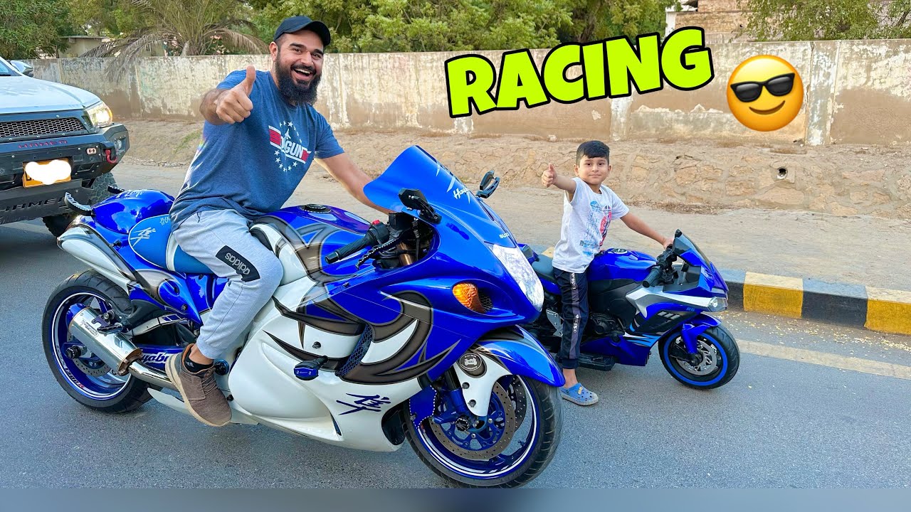 Abdul kabeer ke sath racing laga li heavy bike per 😂🏍️ Kon jeeta phir ...