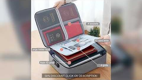 3-Layer Document Organizer Briefcase Folder Holder Men