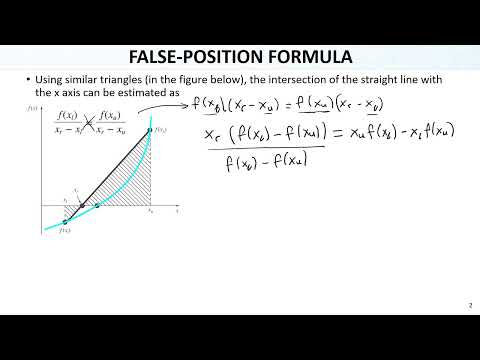 Numerical Methods Lec16 Ch05 Roots of Equations6 Bracketing Method2 False-Position Method