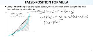 Numerical Methods Lec16 Ch05 Roots of Equations6 Bracketing Method2 False-Position Method