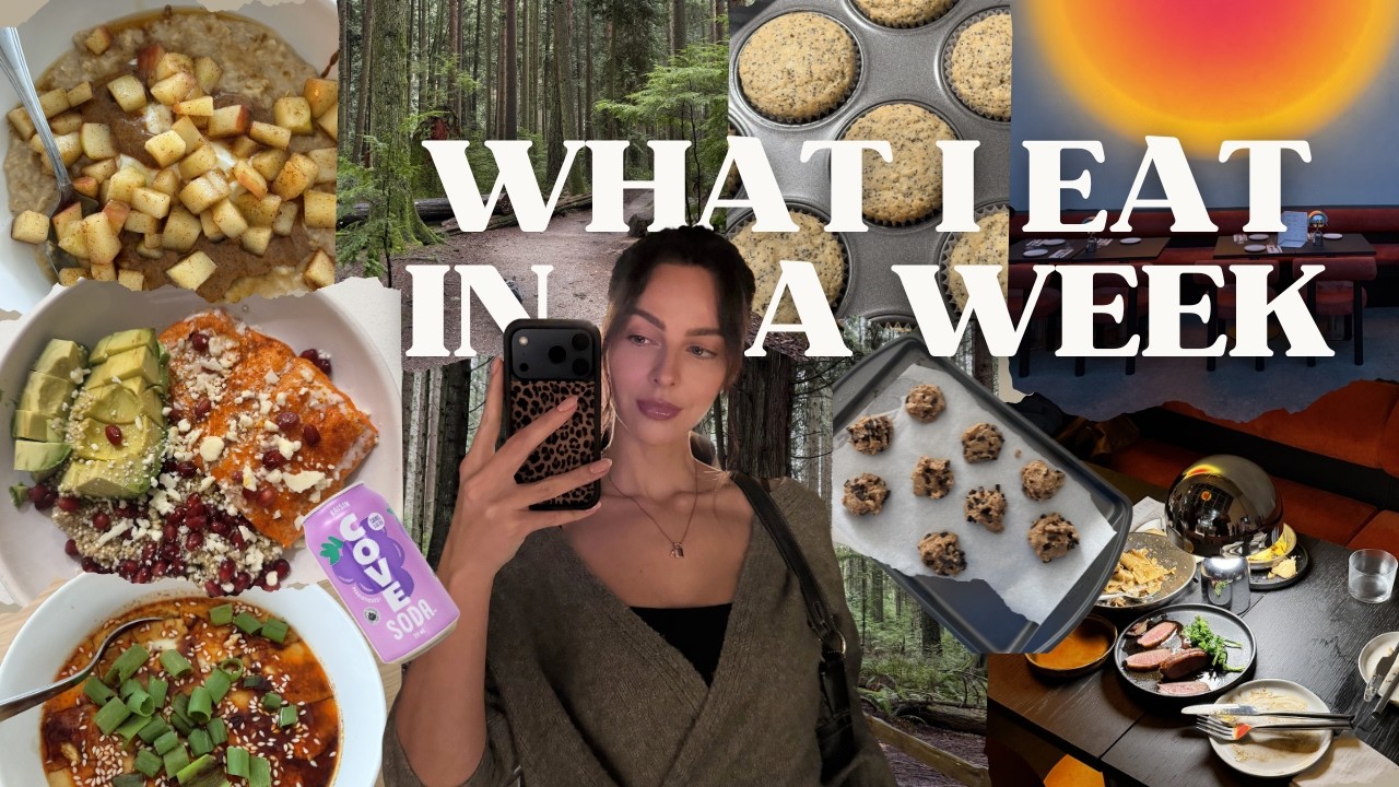 what I eat in a week | quick & easy meals + grocery haul + Vancouver Food spots