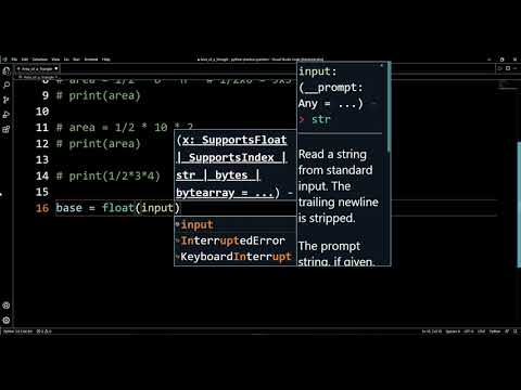Python Program to Calculate the Area of a Triangle in Hindi | 2021